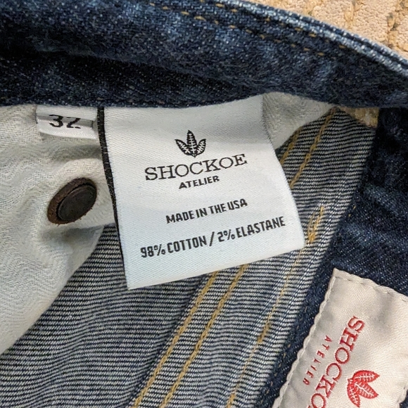 Shockoe Atelier Men’s Slim Straight Button Fly Dark Wash Selvedge Jeans 32x33 - Picture 7 of 11